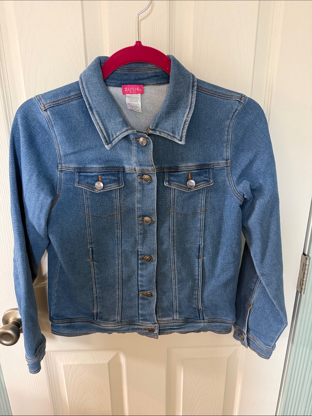 Zunie Girl Light Blue Denim Jacket - Classic Trucker Style